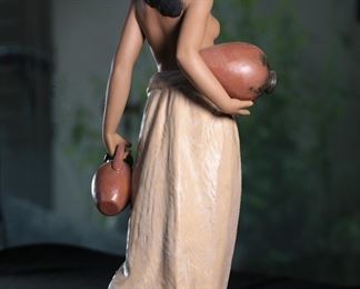 Lladro 2323 Water Carrier Girl Porcelain Figurine 13.75 inches high