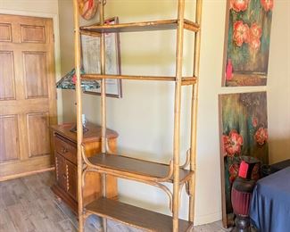 5-Shelf Bamboo Etagere Bookshelf 84 x 31.5 x 12.25in