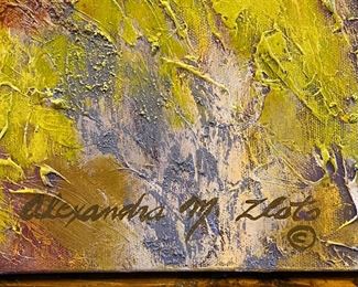 Original Abstract Art Alexander M Zloto #3 36 x 24in