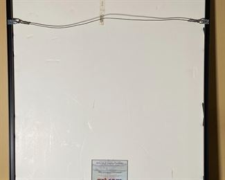 Cognac Monnet Framed Poste Vintage Liquor Ad Sun in a glass Frame: 35 x 20in