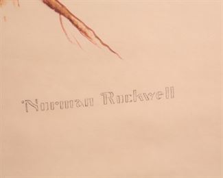Norman Rockwell Adventure Between Adventure AP Numbered Print Artist Proof Framed Litho 60/300 Frame: 30 x 23.25in