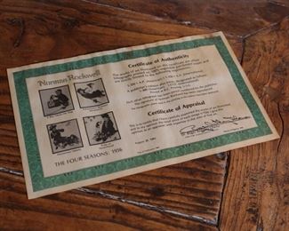 Norman Rockwell Adventure Between Adventure AP Numbered Print Artist Proof Framed Litho 60/300 Frame: 30 x 23.25in