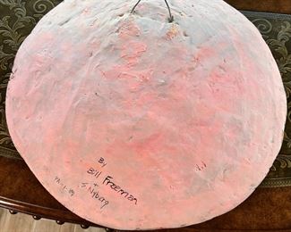 Bill Freeman Susanne Nyberg Pottery Plate bowl 18.5in diameter.