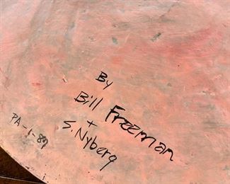 Bill Freeman Susanne Nyberg Pottery Plate bowl 18.5in diameter.