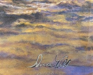 Signed/Numbered Donna Walsh Paws and Reflect Canvas Print 20 x 30in