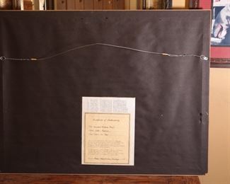 Signed Numbered Peter Darro Curious Zebra Foal Litho Baby Zebra Art Print Frame: 26.75 x 34.5in