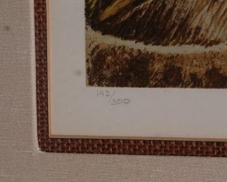 Signed Numbered Serigraph Martin Katon Lion Cub Framed Litho Art Print Merrill Chase Frame: 31.75 x 27.75in