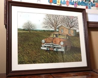 Signed Numbered George Boutwell the Brown Lizard Framed Art Print Frame: 16.5x20in