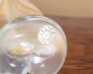 Vintage Felina Art Glass Hand Blown Clown Figurine Large Russia 16.5 inches high.