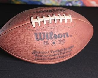 1990s NFL Referee Signed Football Game Used Regulation