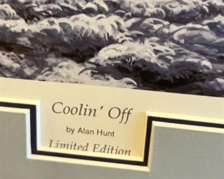 Alan Hunt Coolin Off Grizzly Bear Framed Art Print Frame: 32.5 x 27in