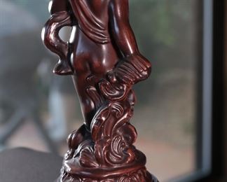 Modern Cherub Figural Lamp Metal 23 x 15in diameter