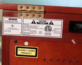 Innovative Technology Retro Stereo CD 5-in-1 Wooden Music Center ITVS-750 Turntable 12.5 x 20 x 14in