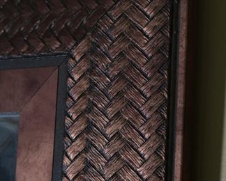 Faux Rattan Frame mirror 45 x 33in