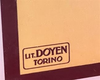 Carlo Biscarett Anisetta Evangelisti Framed Advertising Poster Frame: 33.5 x 24in