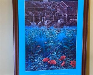 Robert Lyn Nelson Framed Poster Cherish Our Land and Sea Frame: 39 x 27in