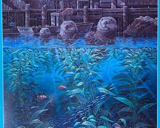 Robert Lyn Nelson Framed Poster Cherish Our Land and Sea Frame: 39 x 27in