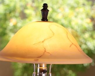 Statuesque Metal Lamp Single 23 x 13in diameter