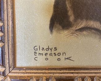 Gladys Emerson Cook Doberman Pincher Art Print Frame: 20 x15in