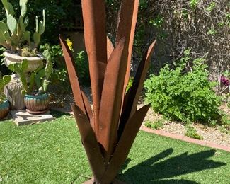 Rustic Metal Agave Large 50 inches high
