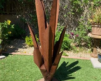 Rustic Metal Agave Large 50 inches high
