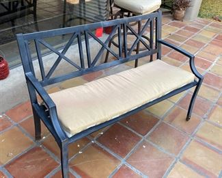 Metal Patio Loveseat 34 x 51 x 22.5. HxWxD