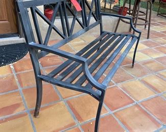 Metal Patio Loveseat 34 x 51 x 22.5. HxWxD