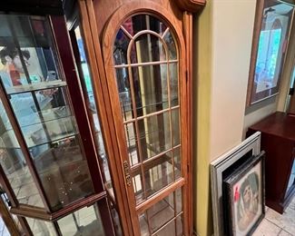 Slender Glass Shelf Curio 78 x 26.5 x 15. HxWxD