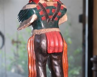 20in Carved Wood Indian Chief Statute 20 inches high