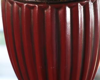 2pc Metal Decor Vases Largest: 27.5 inches high.