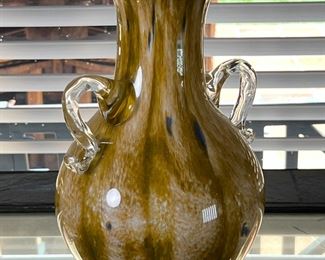 Studio Glass Vase Murano 11.25 inches high