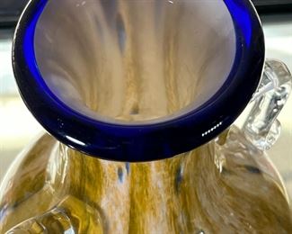 Studio Glass Vase Murano 11.25 inches high