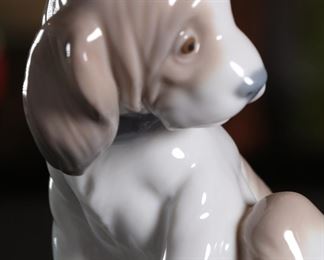 Lladro 6210 Gentle Surprise Dog with Butterfly #1 Porcelain Figurine