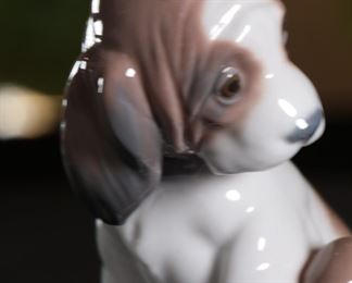 Lladro 6210 Gentle Surprise Dog with Butterfly #2 Porcelain Figurine