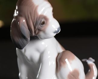 Lladro 6210 Gentle Surprise Dog with Butterfly #2 Porcelain Figurine
