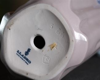 Lladro 5011 Coy Girl Holding Hat Porcelain Figurine #2 10.25 inches high.