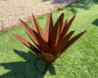 Rustic Metal Agave #1 16 inches high