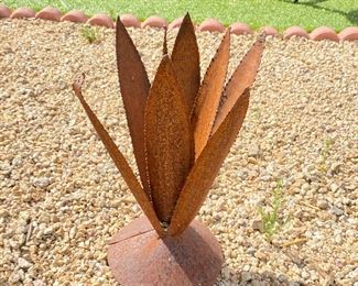 Rustic Metal Agave #5 17 inches high