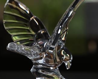 Val St. Lambert De Sorss Crystal Eagle Hawk Figurine 9.25 inches high