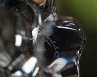 Val St. Lambert De Sorss Crystal Eagle Hawk Figurine 9.25 inches high