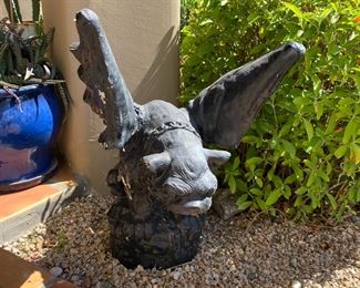 As-IS Concrete Gargoyle 25 inches high