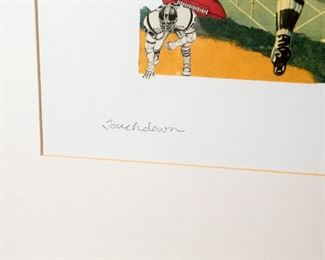 Signed Melissa Markell Touchdown Litho Framed Print Frame: 20 x 20 in