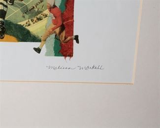 Signed Melissa Markell Touchdown Litho Framed Print Frame: 20 x 20 in
