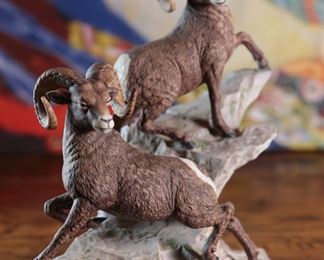 Lenox Fine Porcelain Bighorn Sheep Wildlife of the Seven Continents Figurine 8 inches high