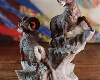Lenox Fine Porcelain Bighorn Sheep Wildlife of the Seven Continents Figurine 8 inches high