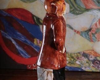 Vintage Porcelain Figurine Master of the Hunt Hound 12.25 inches high.