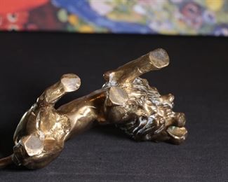 Brass Lion Figure Statue 4 inches high