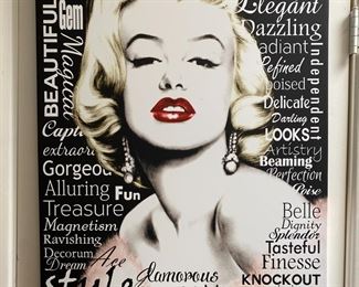 Marilyn Monroe Cavas Print art Frame: 35.5 x 24.5in