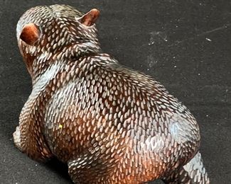 Hand Carved Grizzly Bear Folk Art #1 5.25 inches high.