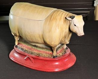 Raymond Waites Vintage Farm Cow Form Tureen 9.5 inches high.